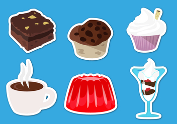 Brownie Desserts Illustrations Vector - Free vector #349497