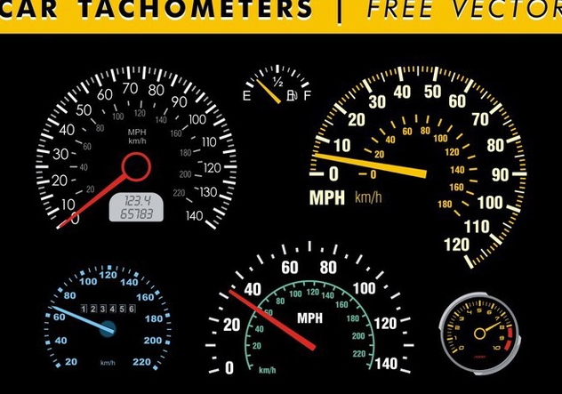 Car Tachometers Free Vector - Free vector #351807
