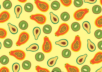 Fruits Pattern - vector gratuit #351917 