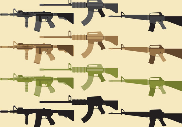 Military Weapon Vectors - Free vector #352027