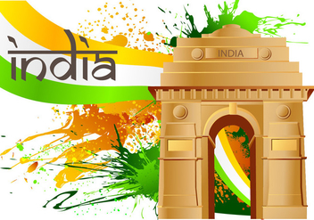 India Gate Vector - vector #352267 gratis