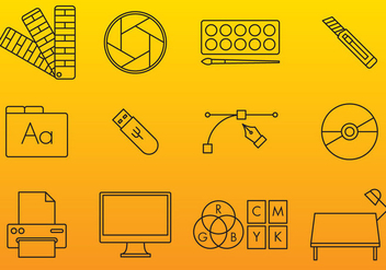 Graphic Arts Vector Icons - Free vector #353537