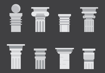 Free Roman Pillar Vector Icons #2 - vector gratuit #353747 