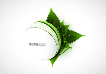 Natural Green Leaves With Swirled Waves - бесплатный vector #354687