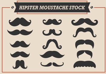 Hipster Moustache Stock Vectors - бесплатный vector #355347