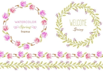 Free Vector Floral Patter Frames - бесплатный vector #355427