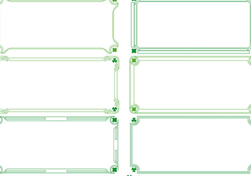 Green Vector Decorative Borders with Clovers - Kostenloses vector #356147