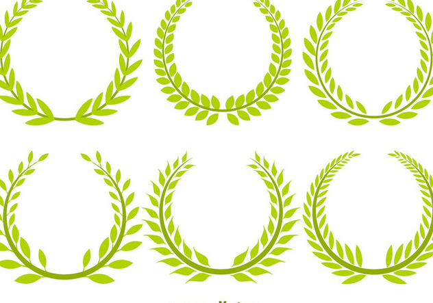 Olive Wreath Vector Set - Kostenloses vector #356357
