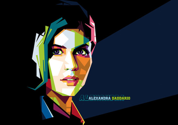 Alexandra Daddario Vector Portrait - Kostenloses vector #356587