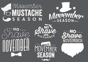 Typographic Movember Vectors - Free vector #356887