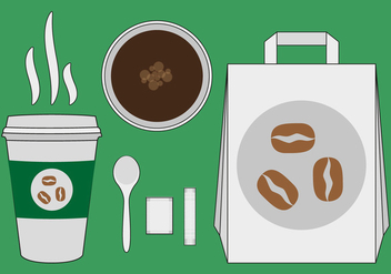 Coffee Sleeve Shop Illustration Vector - бесплатный vector #357467