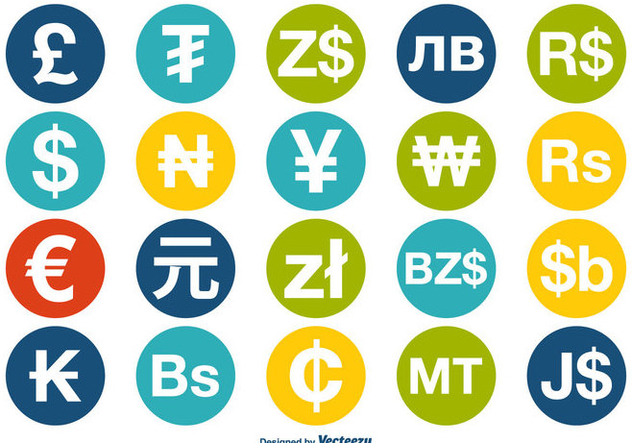 Currency Icon Set - Free vector #358397