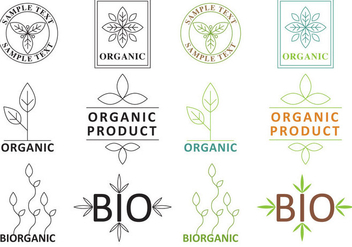 Organic Plant Logos - vector gratuit #360617 