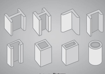 Steel Structure Icons Vector - Free vector #361547