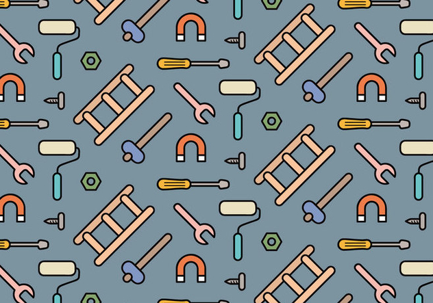 Tools Icons Pattern Vector - Free vector #362587