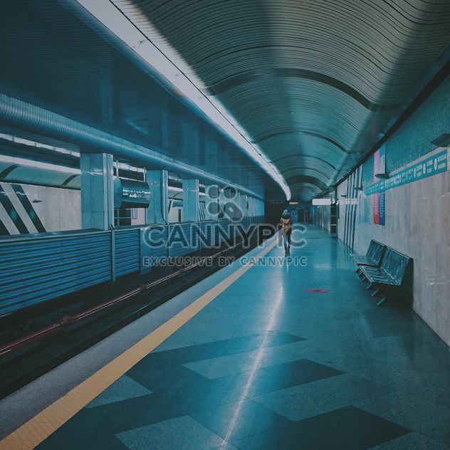 Alone passenger at subway station - Free image #363687
