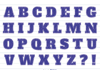 Cute Marker Style Alphabet - vector gratuit #363827 