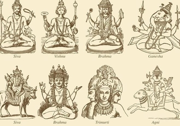 Indian Deities - бесплатный vector #365737