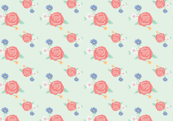 Vintage Flowers Pattern - vector gratuit #365797 