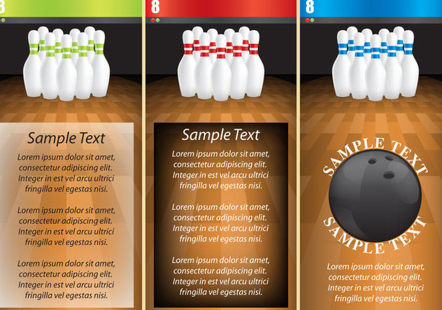 Bowling Alley Flyers - Free vector #366937