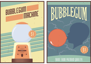 Bubble Gum Poster - vector gratuit #366957 