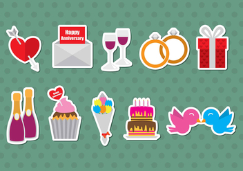 Anniversary Vector Icons - Free vector #369627