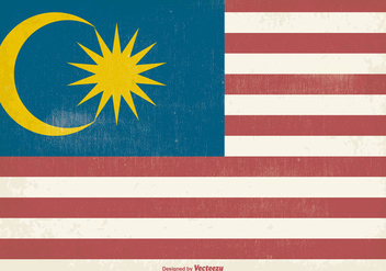Old Malaysia Grunge Flag - Kostenloses vector #369707