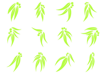 Free Eucalyptus Leaf Logo Vector - бесплатный vector #370327