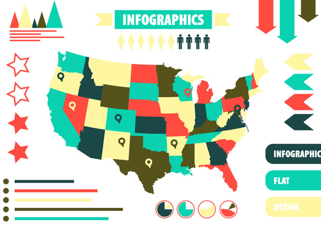 Free Vector US Infographics - Free vector #370907