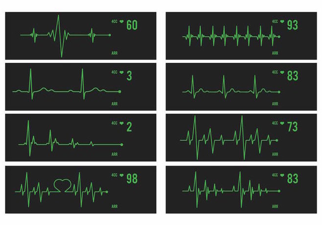 Vector Heart Monitor Set - Kostenloses vector #371197