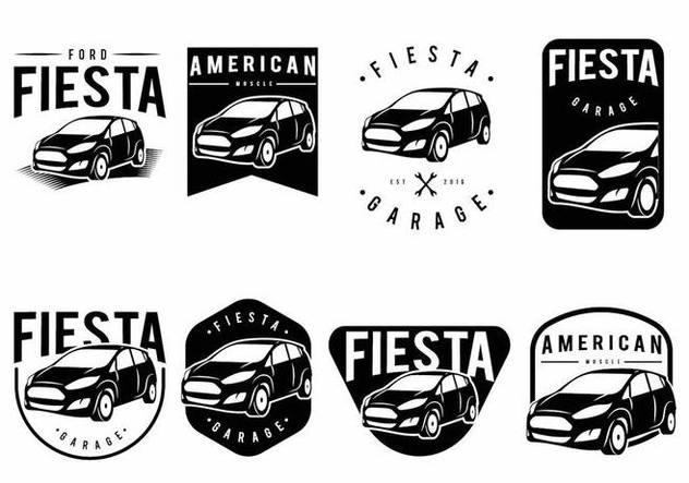 Ford Fiesta Badge Set - vector #371777 gratis