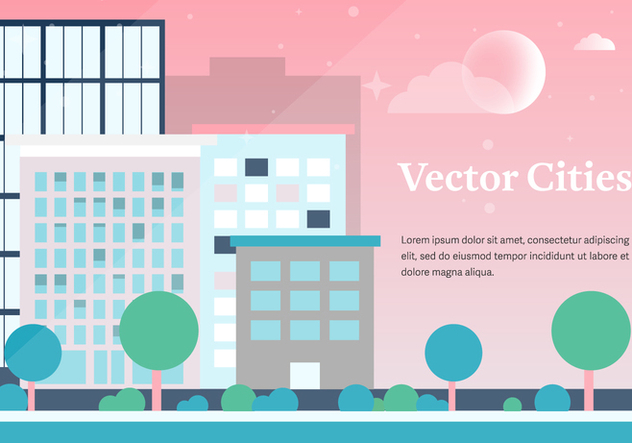 Free Vector Cities Background - Free vector #372177