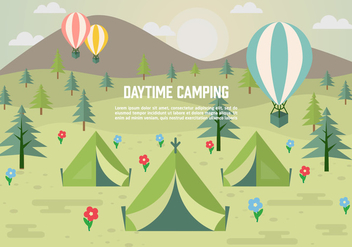 Free Daytime Vector Camping - Kostenloses vector #372397