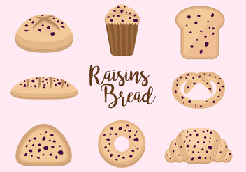 Free Raisins Bread Vectors - Free vector #373027