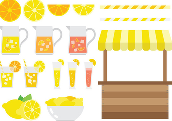 Free Lemonade Stand Icons Vector - Free vector #373777