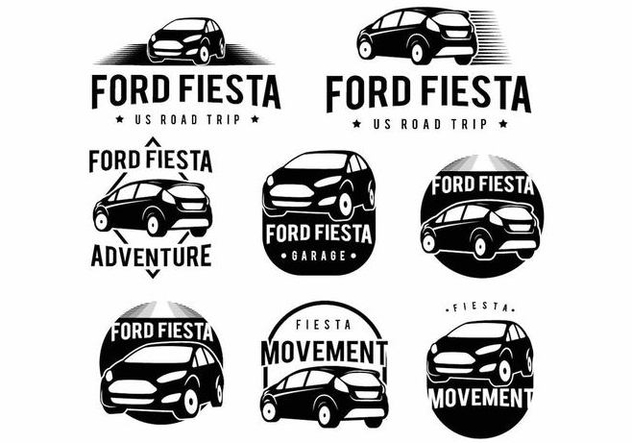 Ford Fiesta Badge Set - vector gratuit #373947 