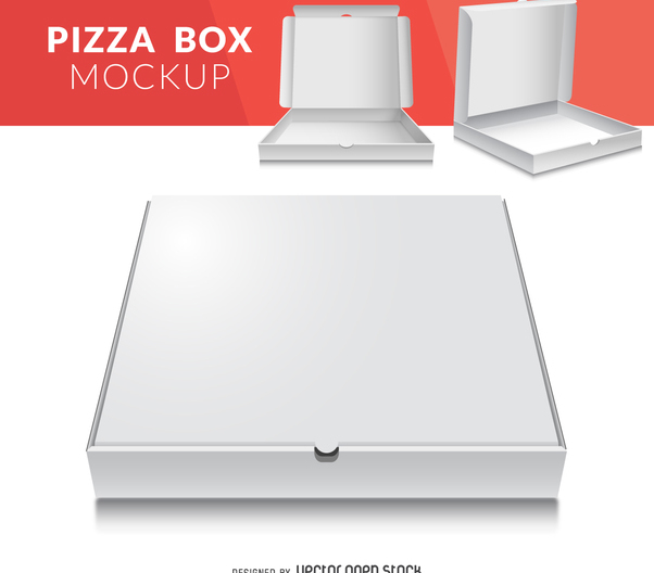 Download Pizza Box Packaging Mockup Free Vector Download 373997 Cannypic