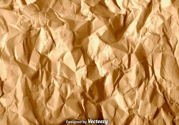 Vector Brown Crumpled Paper Texture - vector #375667 gratis