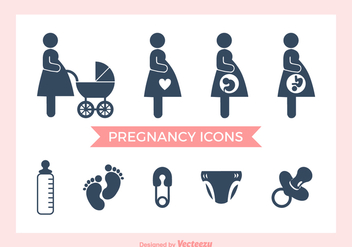 Free Pregnancy Vector Icons - vector gratuit #377467 
