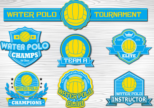 Water Polo Sport label collection - бесплатный vector #377957