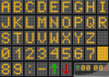 Number and Alphabet LED Vector - бесплатный vector #378167