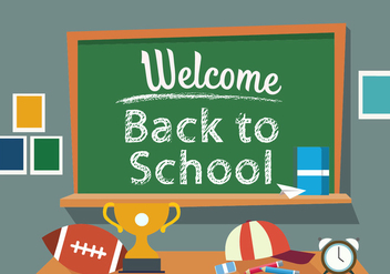 Free Back to School Vector Illustration - Free vector #378987