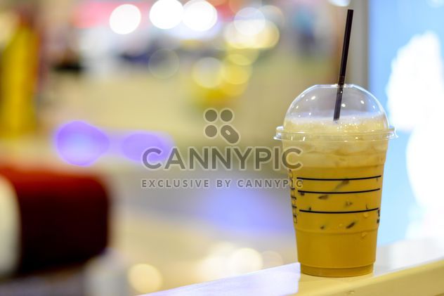 Coffee with ice in plastic cup - image gratuit #380507 