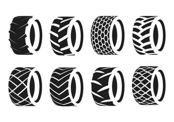 Tractor Tire Silhouette - Free vector #380877