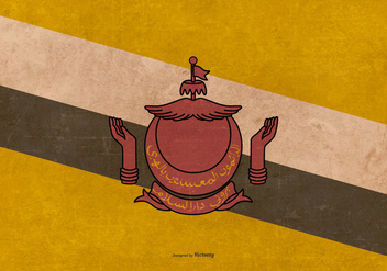 Grunge Flag of Brunei - vector #381517 gratis
