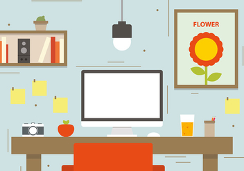Photographers Workspace Concept Vector Illustration - Free vector #382757