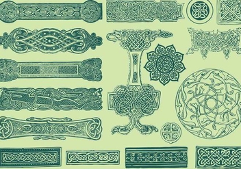 Celtic Dividers And Ornaments - vector #383237 gratis