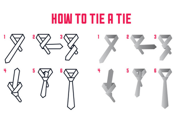 How To Tie Vector Instructios - vector gratuit #383767 