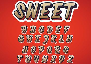 Sweet Alphabet Vector - бесплатный vector #384517