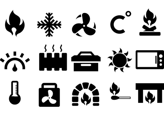 Heater And Heat Icon Vector Kostenloser Vektor Download Cannypic